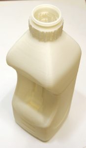 Напечатанная 3D модель бутылки для производства